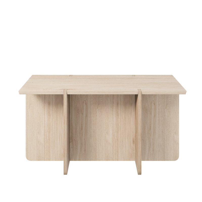 ENGAWA Natural White Oak Bench, Brown