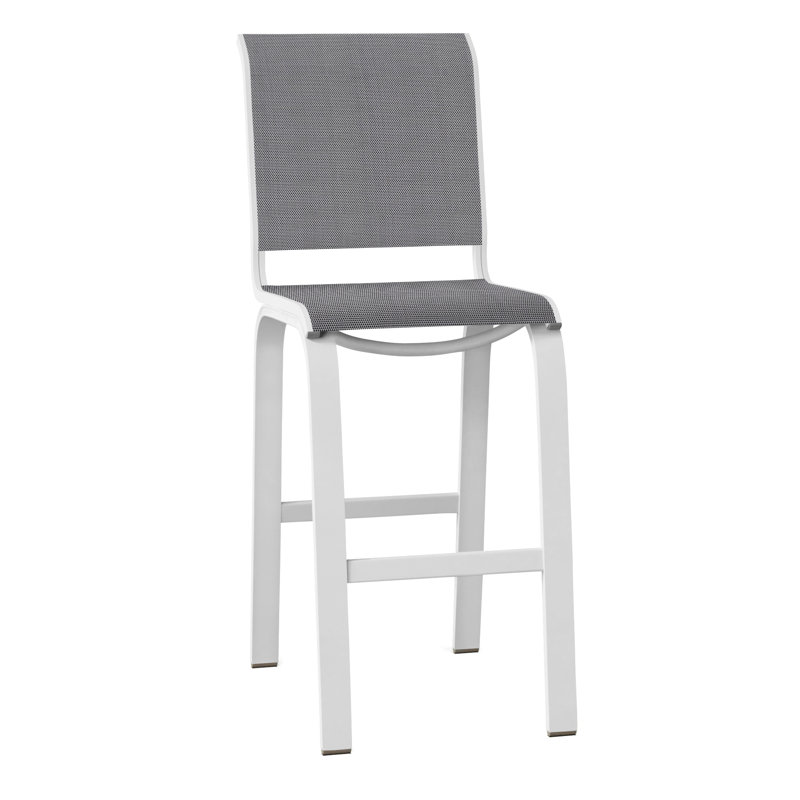 Tabouret de bar 29,5 po Holna, Titane Sunbrella®, Blanc texturé