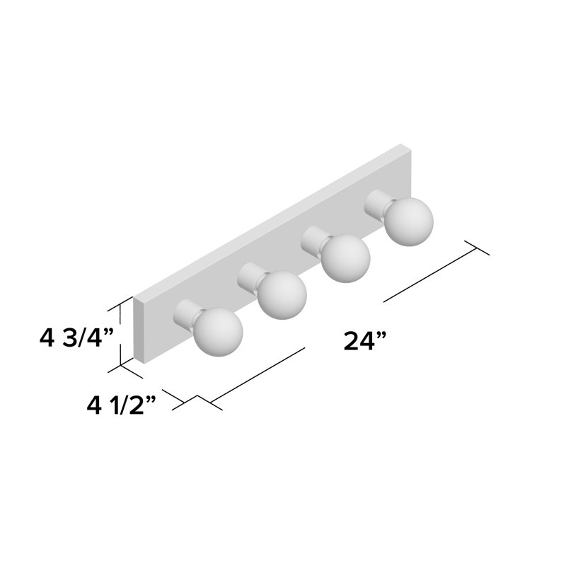 Éclairage de salle de bain à intensité variable 4 lumières Caislin, Chrome poli