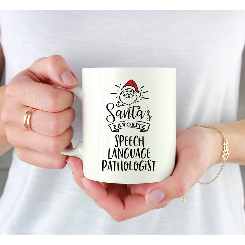 Grande tasse à café Tuileries, « Santa's Favorite Speech Language Pathologist »