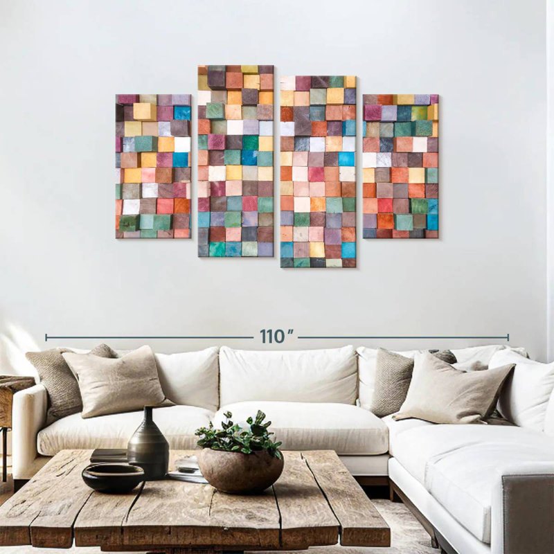 Avery Stacked Wooden Blocks, 48" H x 75" W