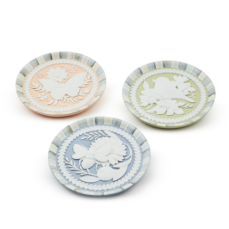 Cameo Resin Trinket Trays, Set Of 3