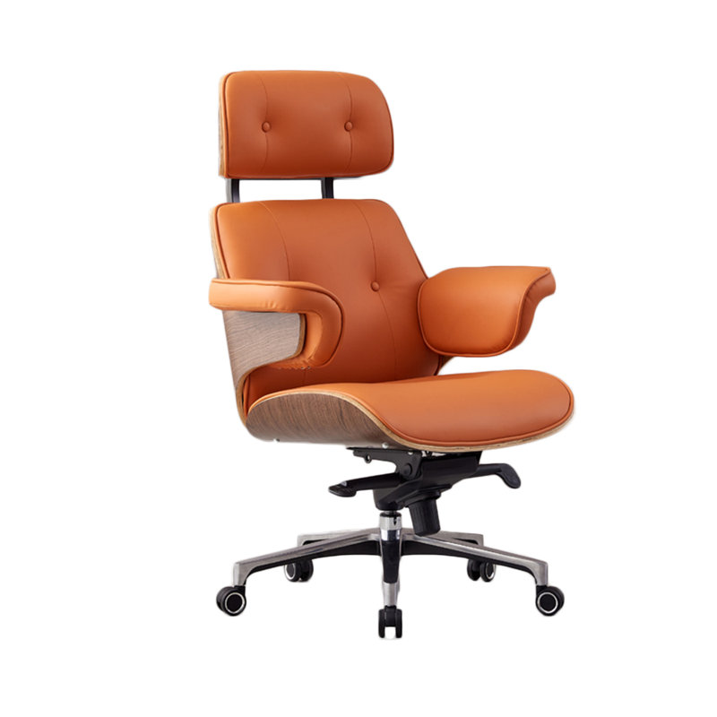 Executive Chair with Headrest, Orange