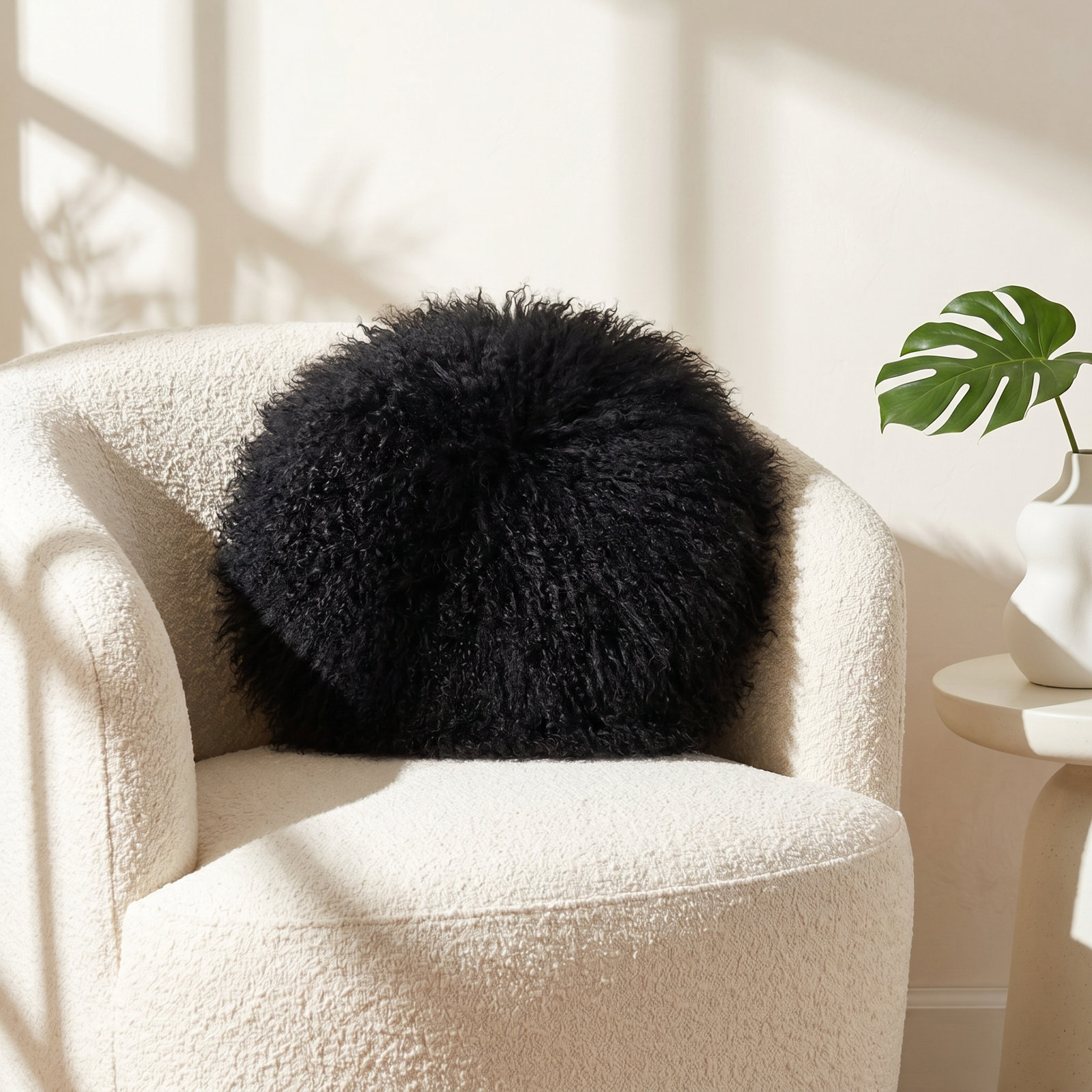 Throw Pillow, Black, 13"H x 13"W