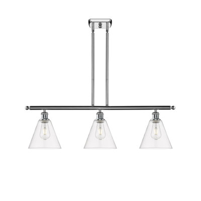 Luminaire suspendu linéaire à 3 lumières pour îlot de cuisine Alzata