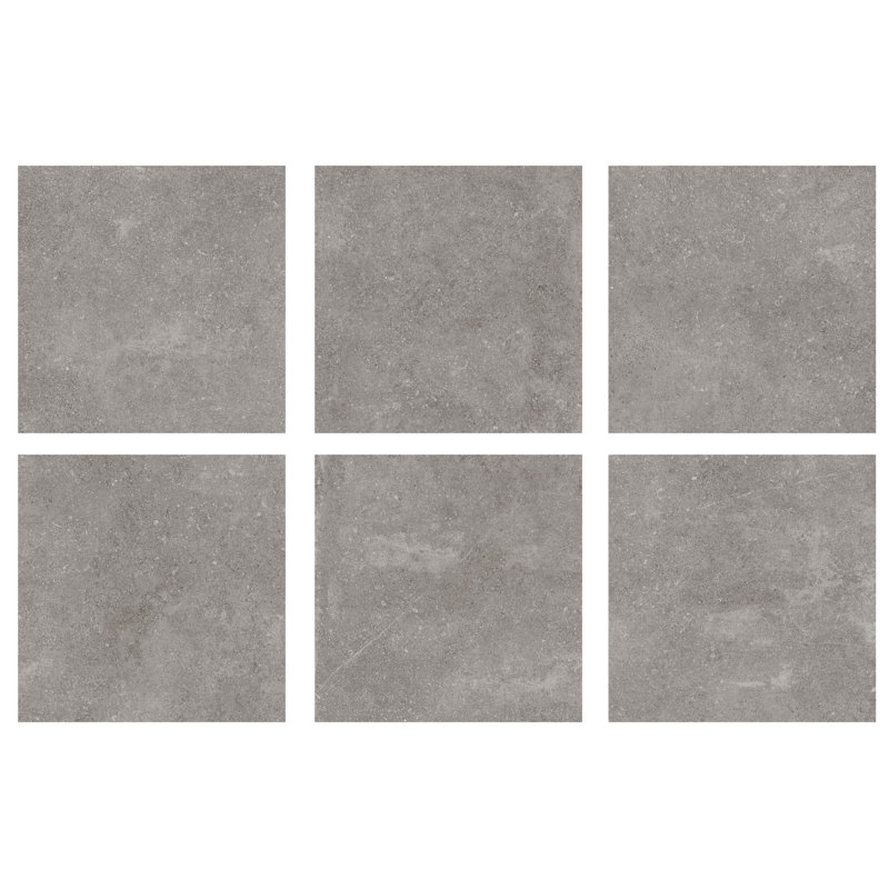 Carreau de mur et de sol en porcelaine aspect pierre 24 po x 24 po Ambience, Gris