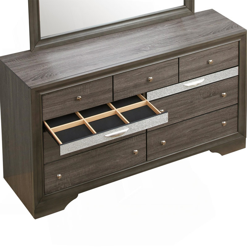 Madrid G02305-D Dresser , Grey, Grey
