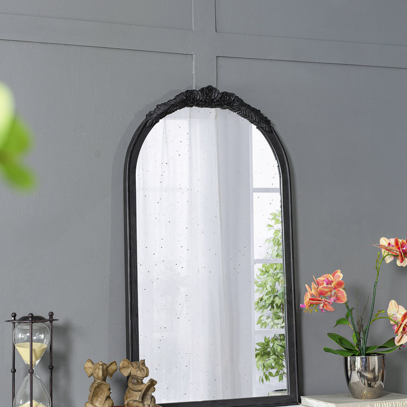 Miroir en bois manufacturé, Noir