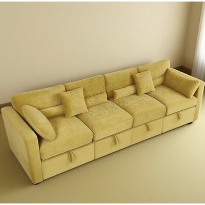 Modern Upholstered Arm Modular Storeable Sectional Sofa, 145" Wide Reversible Modular Corner Sectional(without Ottoman)