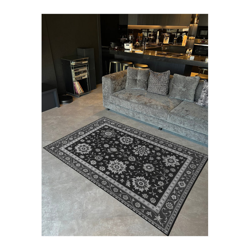 Annanicole Cotton Washable Abstract Indoor / Outdoor Rug, 2' x 2'11"