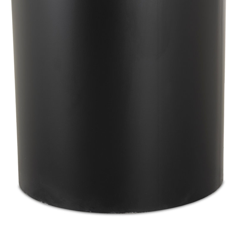 Kenneth 38'' Black Marble Round Pedestal Dining Table