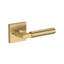 Lake Forest Privacy Lever with Contemporary Square Rose in Satin Nickel-184973671
