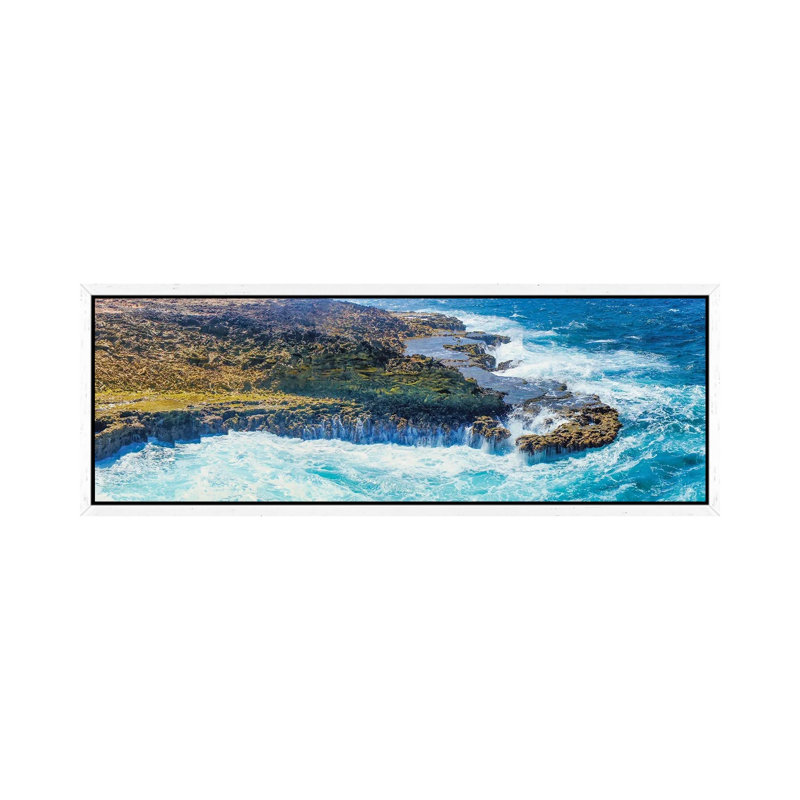 Awash 1 Piece Panoramic Wall Art on Canvas, 30.48 cm H x 91.44 cm W, White Floater Frame