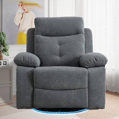 Gray 270 Degree Swivel Glider Power Chair With Bluetooth Speaker