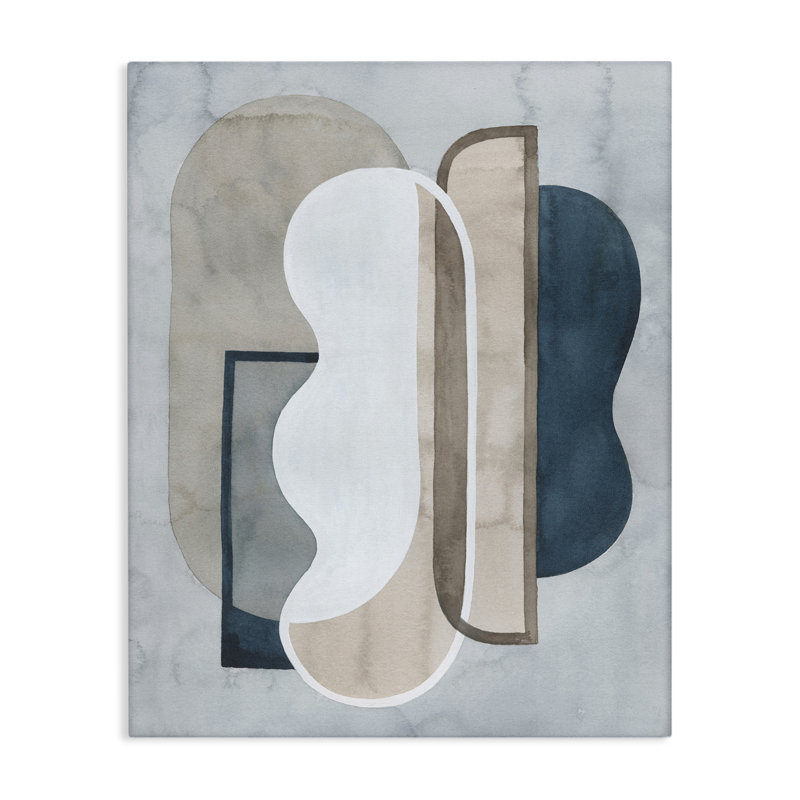 "Layered Wavy Shapes", art mural par Tim Ottoole, H 30 po x l 24 po