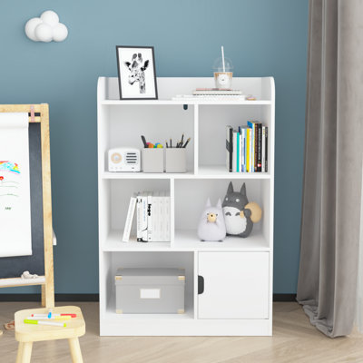 Kids Bookcase, Bookshelf With 6 Compartments, Freestanding Shelves And Cube Organizer, For Bedroom Living Room Office Closet School (Bookshelf) by George Oliver