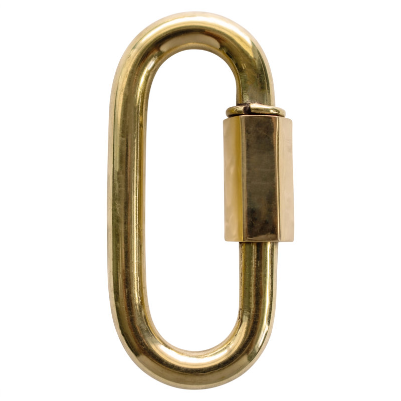 Chaîne à maillons rapides, Laiton poli, H 2,36 po x l 1,06 po x P 0,24 po