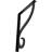 1 1/2"W x 12"D x 15"H Ashford Single, Wrought Iron Bracket, (Single center brace), Powder Coated Black-30778486-30778499