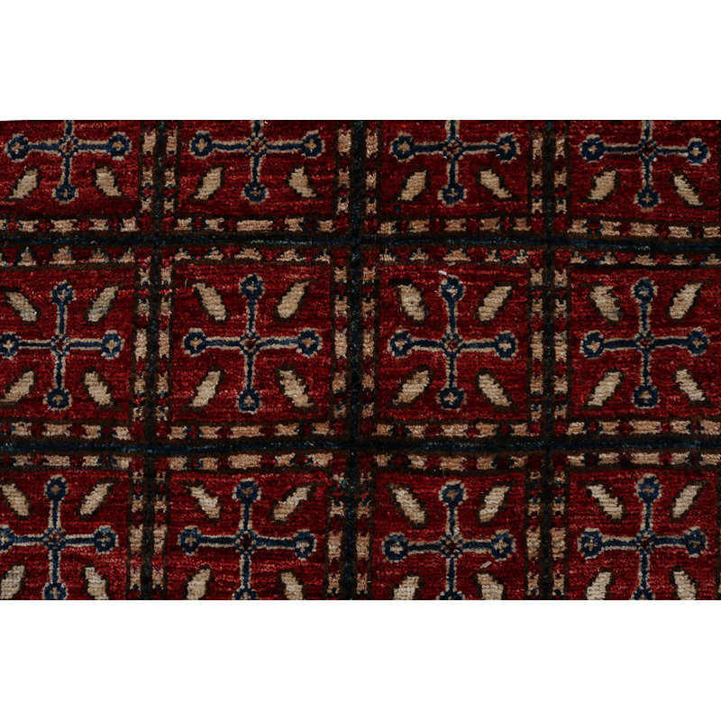 Aryana Wool Southwestern Area Rug in Red