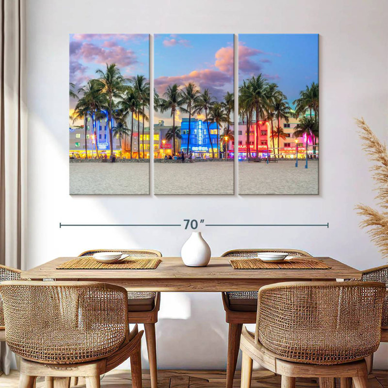 Rorry Ocean Drive Miami Sunset, 42" H x 65" W