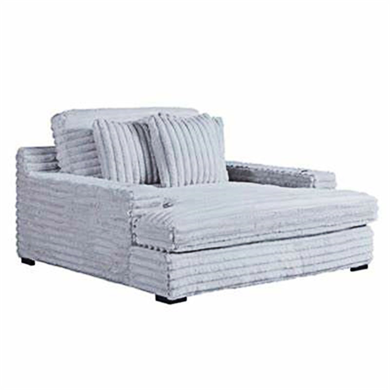 Chaise avec accoudoirs, Gris clair