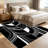1PC black and white geometric op art abstract swirl area rugs for Living Room, Soft and Comfortable, Suitable for all seasons, easy-to-maintain, machine washable Indoor floor mat, Under Table Farmhouse suitable for dining room, bedroom, home office,...-562597987