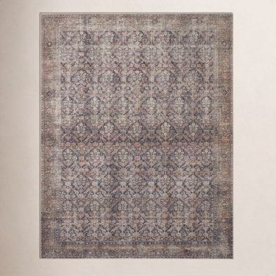 Amber Lewis x Loloi Billie Oriental Ink / Salmon Area Rug