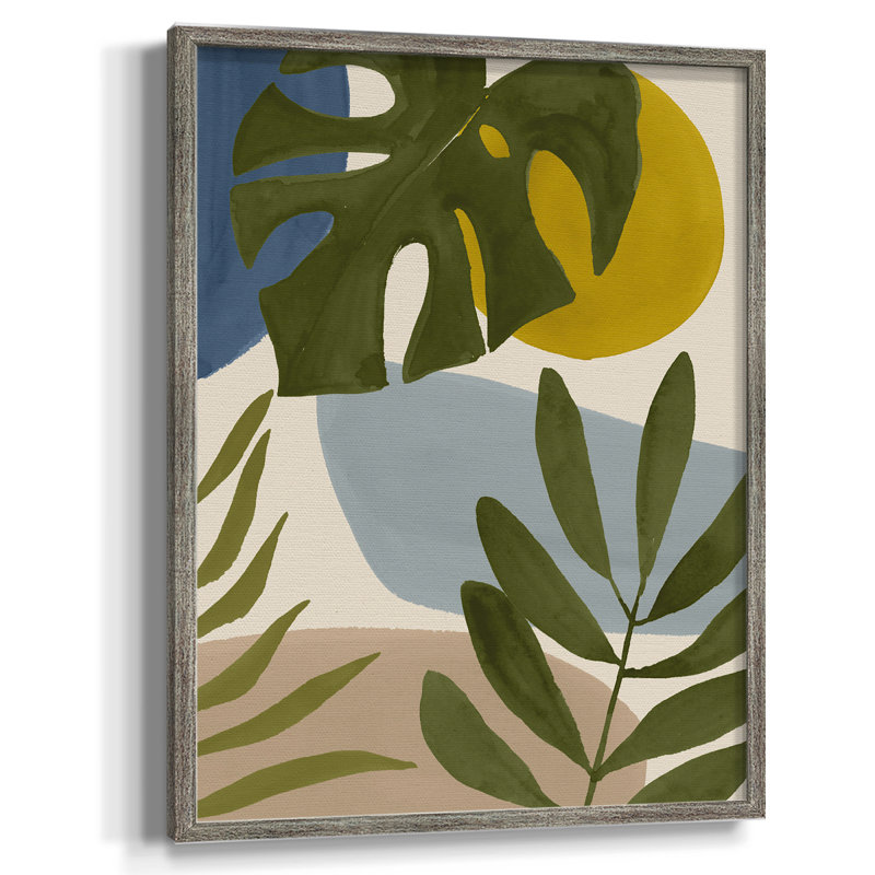 Tropica Tumble I, reproduction encadrée - bois massif, H 21 po x l 17 po