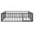 Queen Size Metal Floor Bed Frame with Safety Fence and Door – Sturdy Black Kids Bed Frame for Bedroom-410636675-410636672