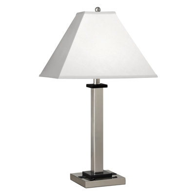 Square Post Metal USB Table Lamp