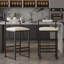 Ensemble de 2 tabourets de bar rembourrés en similicuir à structure moderne en métal pour comptoir et îlot de cuisine, confortables et élégants
