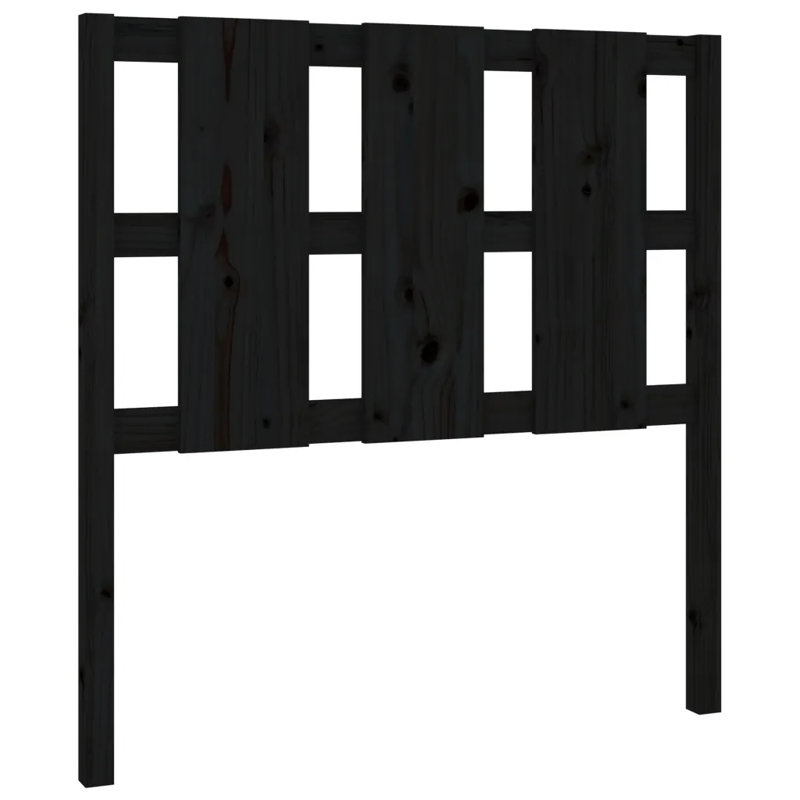 Jasara Solid Wood Headboard, 105.5 x 100 cm, Black