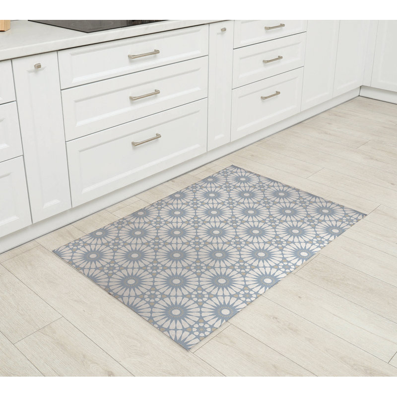 Tapis de cuisine Sylvia, Bleu denim, Rectangulaire 2 pi x 3 pi