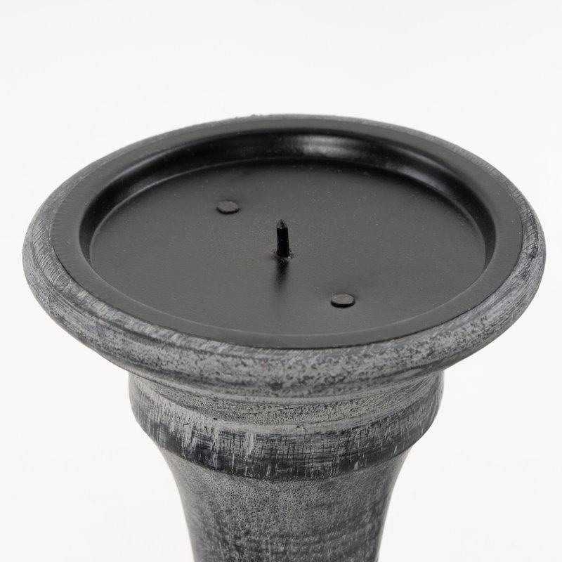 10'' H Wood Tabletop Candlestick