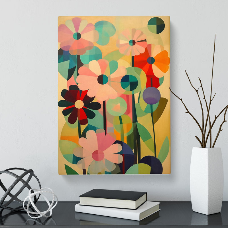 Capron Flowers Orphism Design Vol.8 - Wrapped Canvas, 50cm H x 35cm W x 3cm D