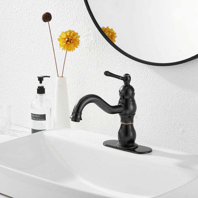 Single-handle Bathroom Faucet with Drain Assembly, Oil Rubbed Bronze