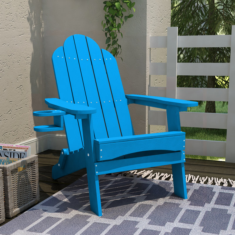 Chaise Adirondack pliante en plastique, Brun
