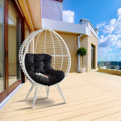 Chaise longue d'extérieur, osier PE