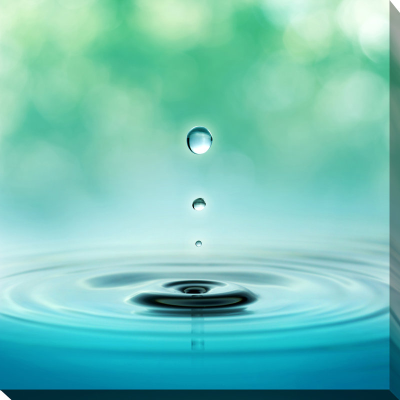 « water droplet », impression sur toile tendue, H 36 po x l 36 po x P 1,5 po