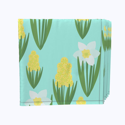 Polyester Floral Square Napkin