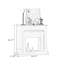 Beige Manufactured Wood Freestanding Fireplace