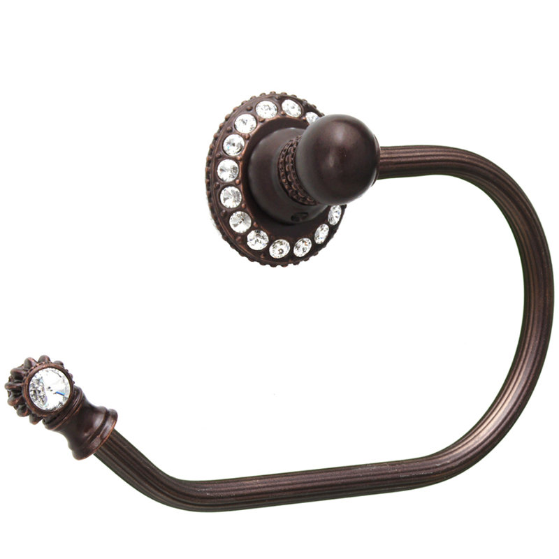 Caché balançoire anneau de roseau tissé à gauche en bronze huilé