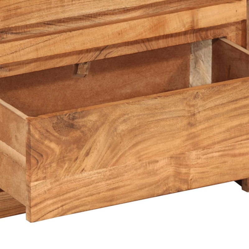  Drawer Cabinet Honey Brown Solid Acacia Wood Medium