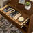 Side Cabinet For Dorm With Charging Station And 2 Drawers, Walnut Color, Waterproof Mid Century Modern Nightstand Elegant Wood Grain, 23.51 In Depth-1535870462