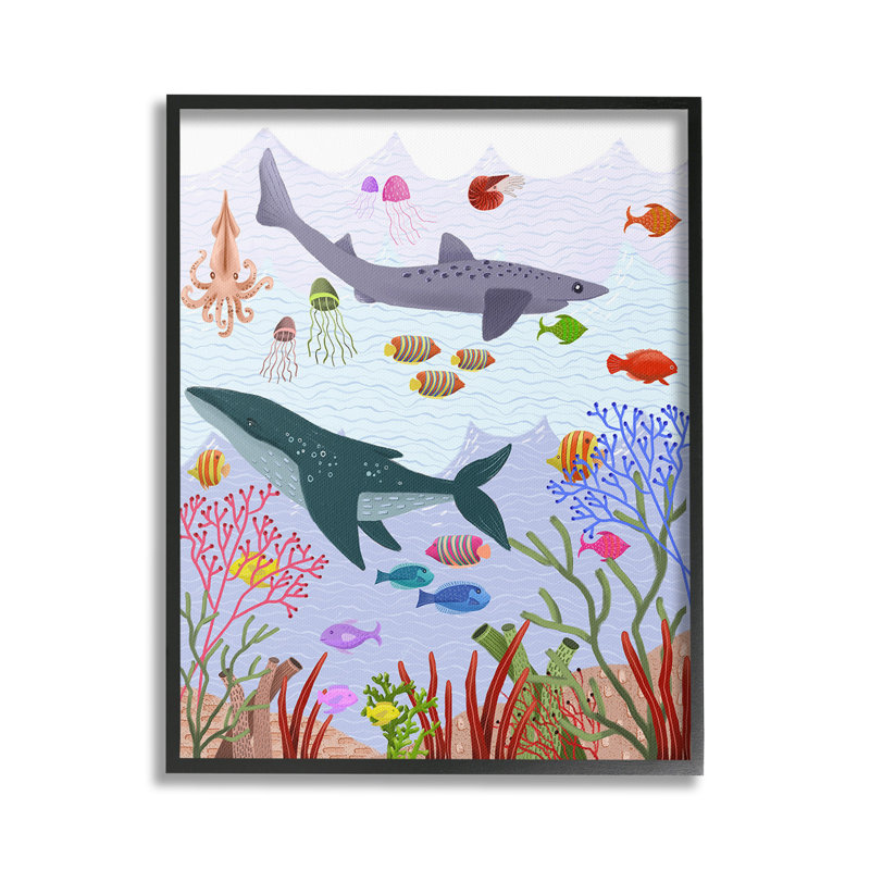 Art sous-marin sous-marin par Regina Moore, H 30 po x l 24 po
