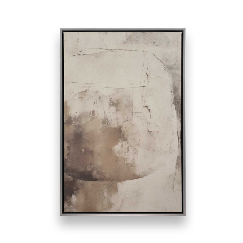 Mocha Musings II Canvas Print, 30.75" H x 20.75" W x 1.75" D, Polished Chrome Floater Framed
