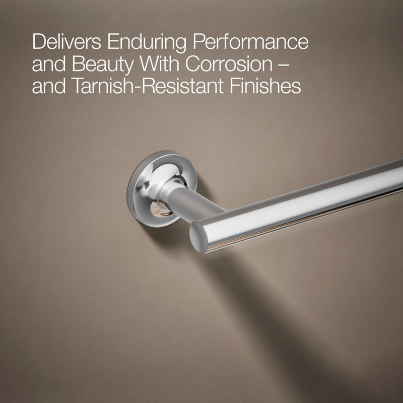 Purist 30" Wall Mounted Towel Bar, Polished Chrome, 1.88" H x 30" L x 3.25" D