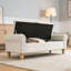 Banc de rangement avec repose-pieds, repose-pieds rembourré