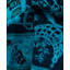 Tapis bleu en laine noué à la main Curiel 2 pi 7 po x 5 pi 2 po Curiel