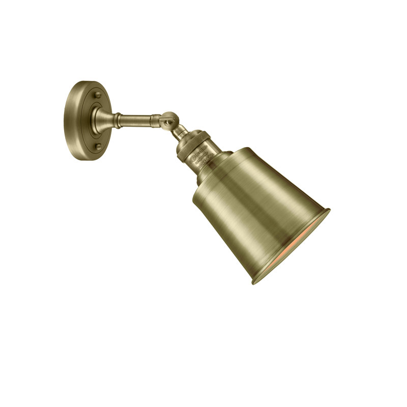 Lavender Hill Dimmable Bath Sconce, Antique Brass, 6 Watt Vinage LED Bulb, Satin Gold
